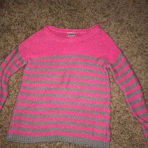 Grey and white justice brand sweater